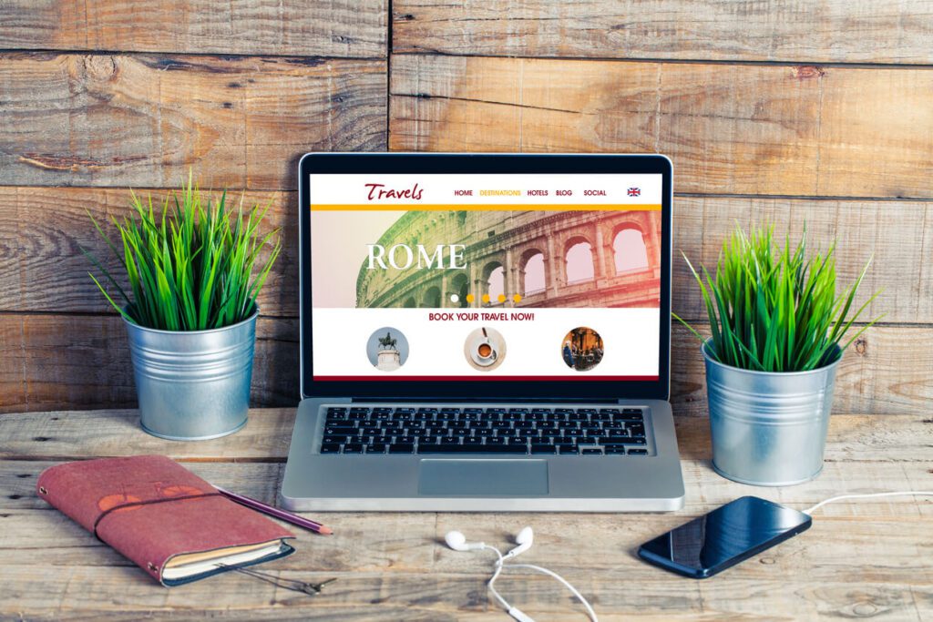 here is an image of an online travel agent booking travel