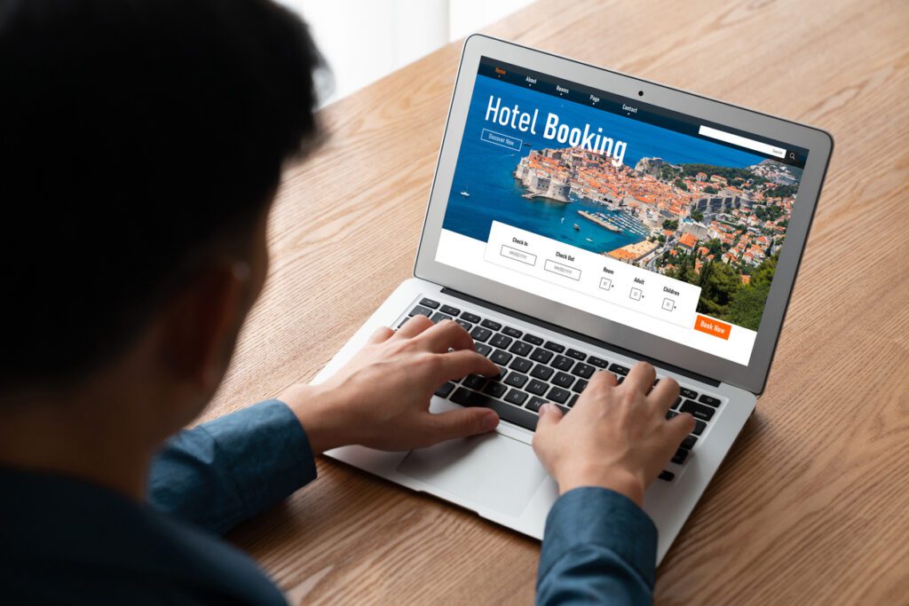 Hotel aggregator API integration shown on a hotel booking platform