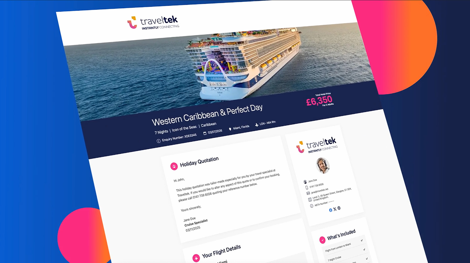 Quote Builder Screenshot | traveltek