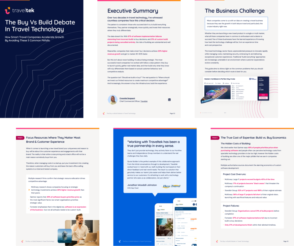 Buy vs Build Graphic | decorative image | traveltek