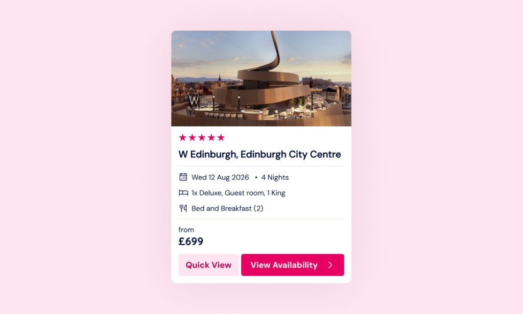 Image of Hotel Connect on pink decorative background | traveltek