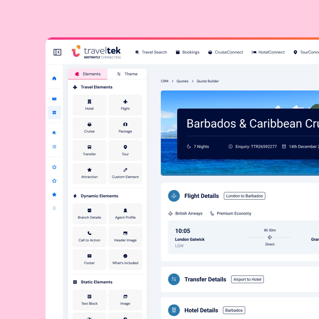 Quote Builder Barbados example